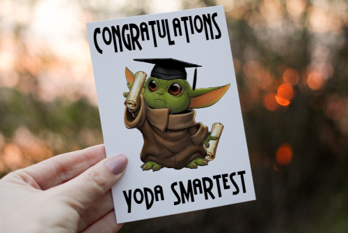 Congratulations Yoda Smartest Graduation Card